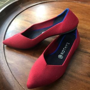 Rothy’s chili red points size 9.5 good condition